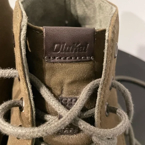 OluKai Men's army green/tan  Boots size 9 - Picture 8 of 9